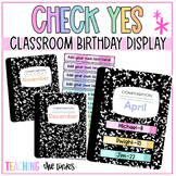 Check Yes Pastel Classroom Birthday Display
