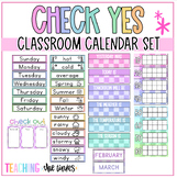 Check Yes Pastel Classroom Calendar