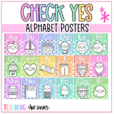 Check Yes Pastel Classroom Decor Alphabet Posters