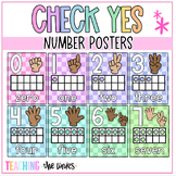 Check Yes Pastel Classroom Decor Number Posters