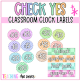 Check Yes Pastel Clock Labels
