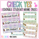 Check Yes Pastel Editable Name Tags