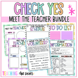 Check Yes Pastel Editable Open House | Meet The Teacher Fo