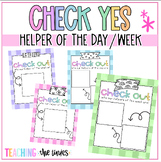 Check Yes Pastel Helper Of The Day Classroom Jobs