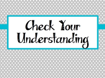 Preview of Check Your Understanding