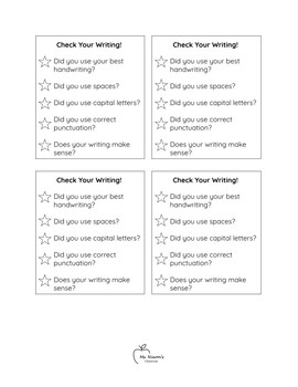 Preview of Check Your Writing! Checklist