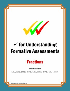 Preview of Check for Understanding Fraction Assessments