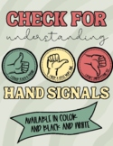 Check for Understanding Hand Signals