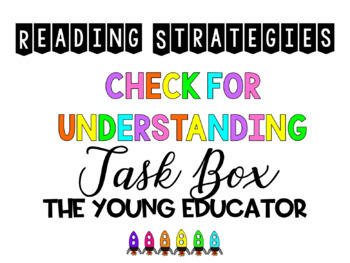 Preview of Check for Understanding Reading Strategy - READING BOOSTER PACK 11/12