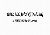 Check for Understanding Task Cards #austeacherbfr
