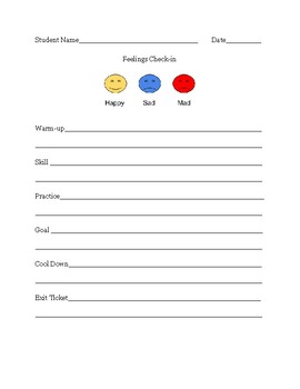 Check-in Sheet by Coffee and Mindfulness | TPT