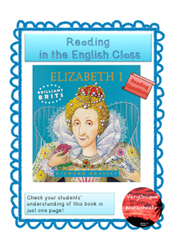 Preview of Check your Understanding - Elizabeth I