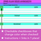 Checkable Checklist Google Sheet Template for Distance Learning Lessons