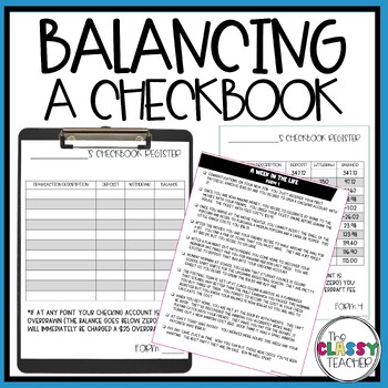 Preview of Checkbook Balancing Activity