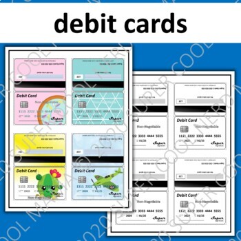 Checkbook and Debit Cards Printable by super cool nerd mama | TpT