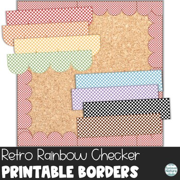 Printable Bulletin Board Paper Borders Retro Black & White