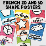 Checker Rainbow French 2D 3D Shape Posters | Les Formes