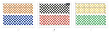 Preview of Checkerboard Border Printable Download - 6 Different Colors PDF