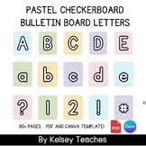 Checkerboard Rainbow Alphabet Clip Art | Bulletin Board Le