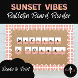 Checkered Bulletin Board Border  | SUNSET VIBES COLLECTION