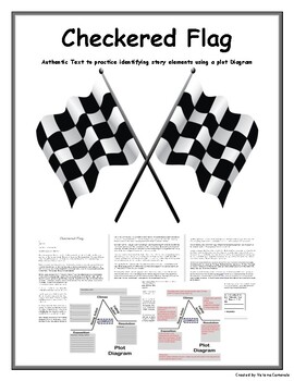 Preview of Checkered Flag: Conflict & Resolution - Plot Diagram - Short Story