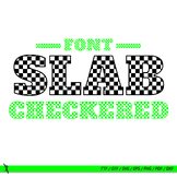 Checkered slab font, skate font, ttf, otf, eps, png, dxf, 