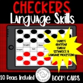 Checkers Games for Language Skills BOOM CARDS
