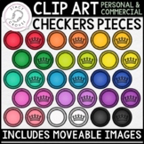 Checkers Pieces CLIP ART with Moveable Pieces for Digital 