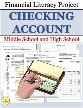 Preview of Checking Account Project: Checks, Debit Card, ATM, Ledgers (with Google Slides™)