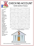 Checking Account Word Search Puzzle | Bank Vocabulary Acti