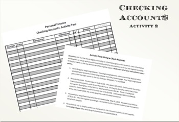 Preview of Checking Accounts Activity 2