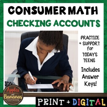 Preview of Checking Accounts - (Notes, Activities, Quiz, Presentation, and Project)