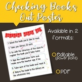 Checking books out poster (Classroom Library)