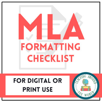 Preview of Checklist For MLA Format: PDF & Google Drive