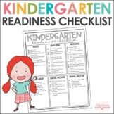 Checklist for Kindergarten Readiness *EDITABLE*