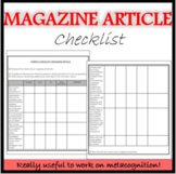 Checklist for Magazine Article Self Correction