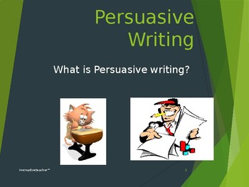 Preview of Checklist for Persuasive Writing