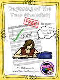 Checklist for the Beginning of the Year - Editable {FREEBIE}