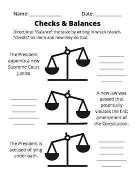 checks and balances scale