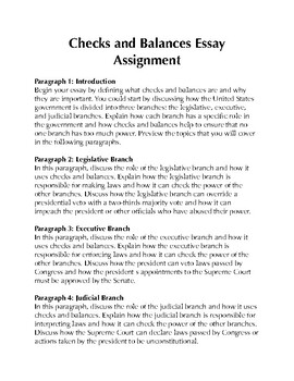 checks and balances essay introduction