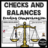 Checks and Balances Reading Comprehension Worksheet Branch