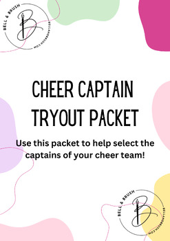 Preview of Cheer Captain Tryout Packet