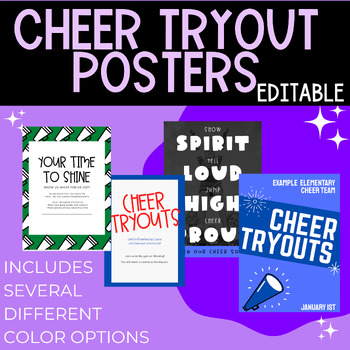 Preview of Cheer Tryout Posters