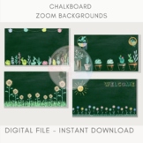 Cheerful Chalkboard Zoom Background | Bundle | Schoolroom 