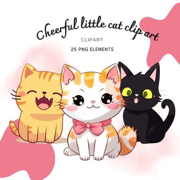 Preview of Cheerful Little Cat Clip Art