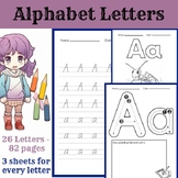 Cheerful and Creative Preschool Alphabet Fun coloring Book