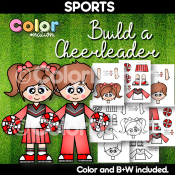 Preview of Cheerleader Craft | Sports Craft | Super Bowl 2024 Activities