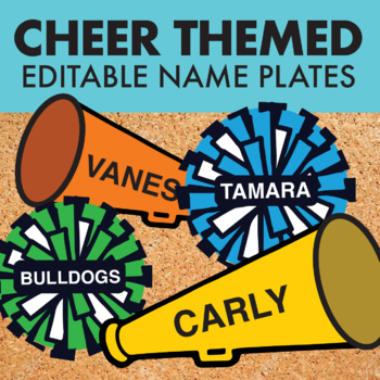 Preview of Cheerleader Name Signs, Awards | Cheer, Football, Homecoming, Back to School