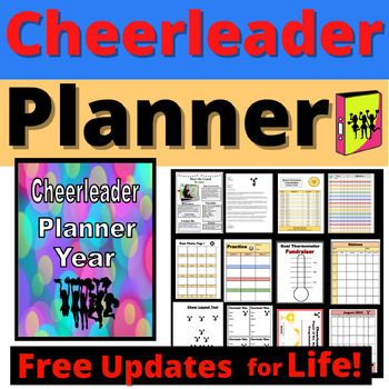 Preview of Cheerleader Planner Cheerleading Plan Coach Records Cheer Digital Print Editable