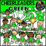Cheerleaders Clip Art Set - GREEN {Educlips Clipart}